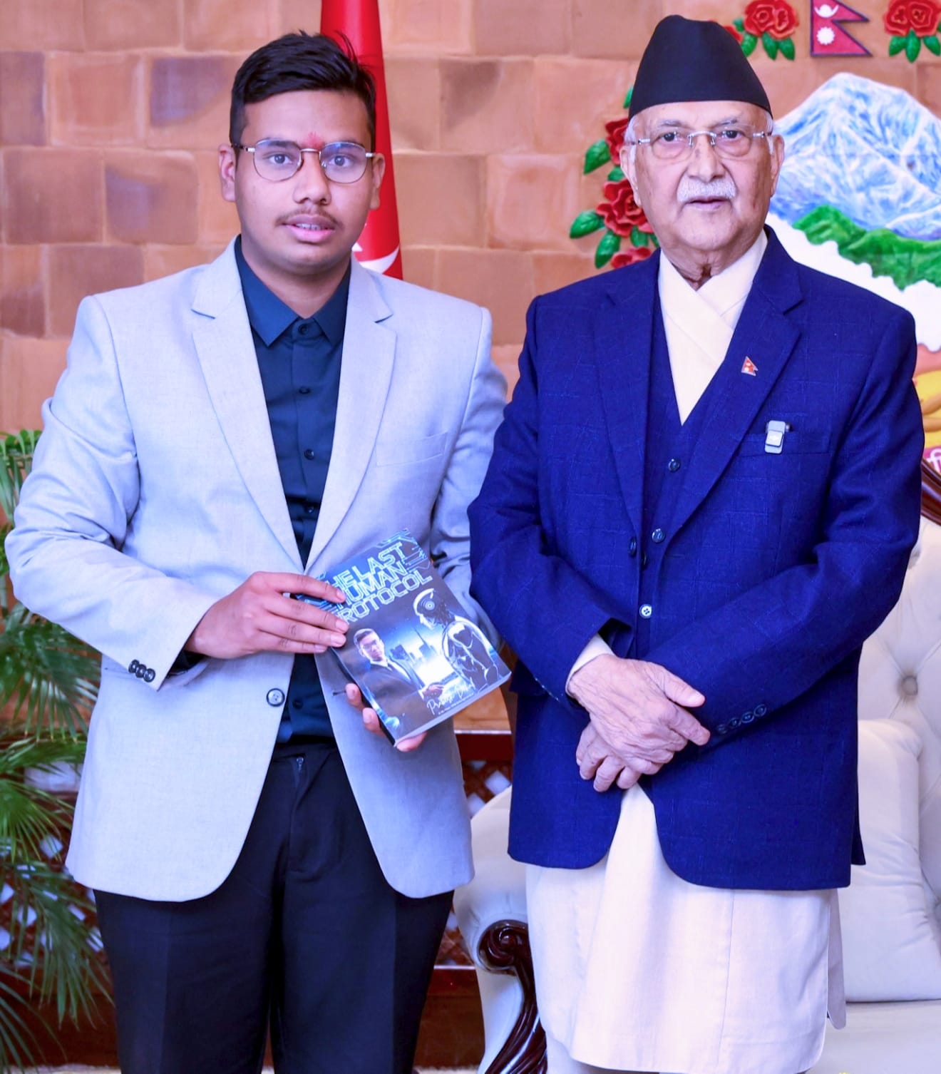 Book Handover to PM KP Sharma Oli — Office of the Prime Minister