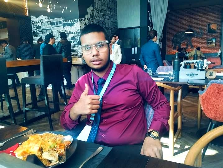 Prabesh Dahal at an event — technology and AI in Nepal