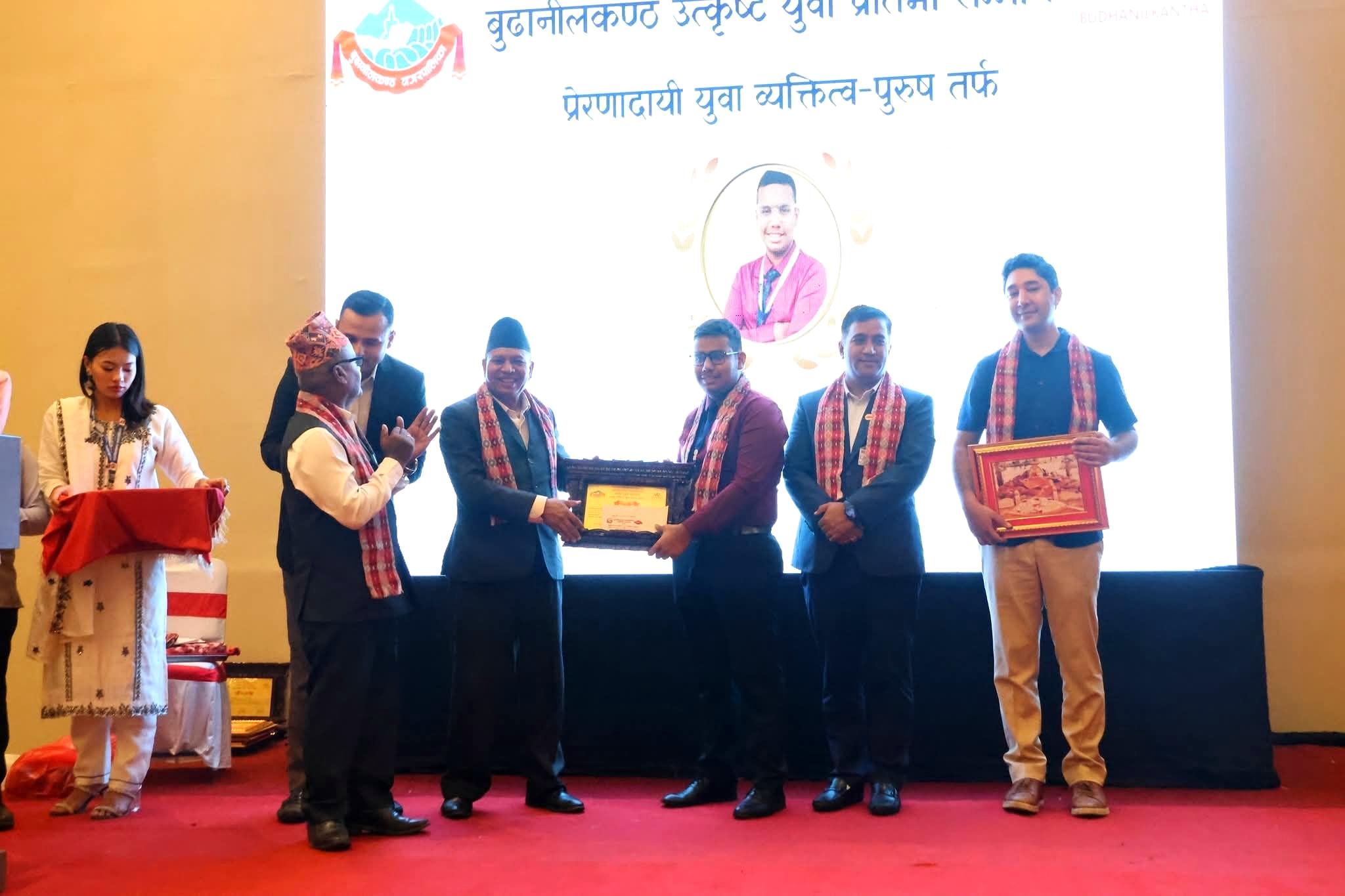 Prabesh Dahal receiving award — AI researcher and author of The Last Human Protocol